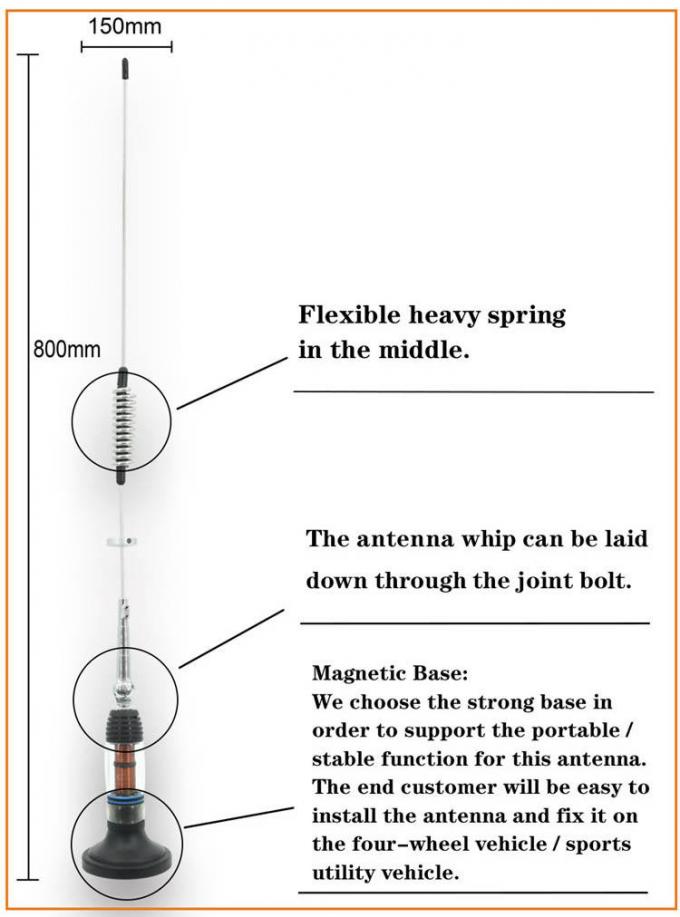 26 - 28 मेगाहर्ट्ज रेडियो लांग रेंज कार / ट्रक सीबी एंटीना 1