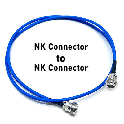एनके कनेक्टर से एनके कनेक्टर नीली समाक्षीय आरएफ केबल सभी तांबा उच्च तापमान उच्च आवृत्ति संचार पुरुष संकेत