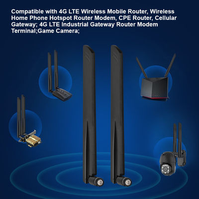 उच्च लाभ 12dbi 5g एंटीना sma मोड़ योग्य 600-6000Mhz स्थिर संकेत प्रसारित करें वायरलेस मोबाइल राउटर के लिए ओमनी 5G एंटीना