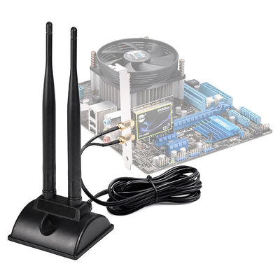 2.4GHz 5GHz डुअल बैंड एरियल वायरलेस वाईफाई कम्युनिकेशन एंटीना एसएमए मैग्नेट बेस पीसीआई-ई नेटवर्क कार्ड के लिए यूएसबी एडाप्टर राउटर