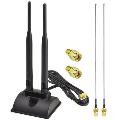 2.4GHz 5GHz डुअल बैंड एरियल वायरलेस वाईफाई कम्युनिकेशन एंटीना एसएमए मैग्नेट बेस पीसीआई-ई नेटवर्क कार्ड के लिए यूएसबी एडाप्टर राउटर